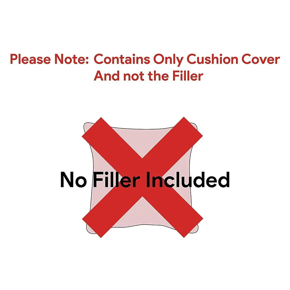 Cloth Fusion 100 TC Velvet Sofa Cushion Cover Set of 5, Decorative HD Gold Foil Cushion Cover Set 16-inch x 16-inch for Living Room